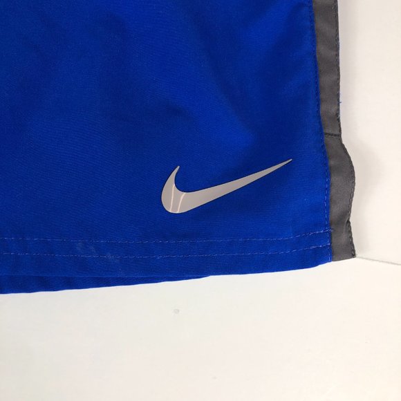 Nike Swim Shorts Men's Medium Blue & Silver Performance Swimming Trunks - Picture 2 of 11